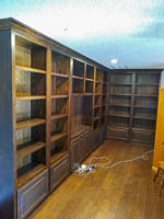Stained Red oak Custom Bookcase in Denton Texas