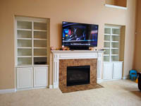 White Custom Bookcases in Frisco Texas