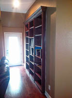 Stained Red Oak Custom Bookcase in Sanger Texas