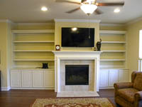 White Custom Bookcase in Frisco Texas