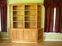 Red Oak Custom Bookcase in Denton Texas