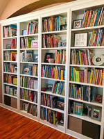White Custom Bookcase in Fort Worth Texas