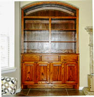 Stained Red Oak Custom Bookcase in Roanoke Texas
