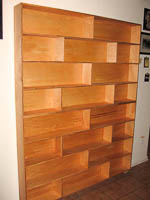 Stained Birch Custom Bookcase in Sanger Texas
