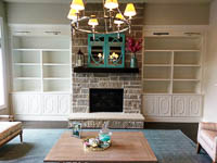 White Custom Bookcases in Frisco Texas