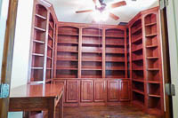 Stained Red oak Custom Bookcase in Aubrey Texas