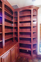 Stained Red oak Custom Bookcase in Aubrey Texas