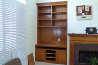 Red Oak Custom Entertainment Center Cabinets in Denton Texas