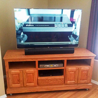 Red Oak Custom TV Console Cabinet in Denton Texas