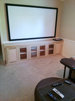 Paint Grade Custom Entertainment Center Cabinets in Carrolton Texas