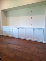 White Custom TV Console Cabinets in Robson Ranch Texas