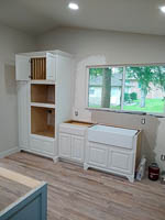 Blue and White Custom Kitchen Cabinets in Lake Kiowa TexasW