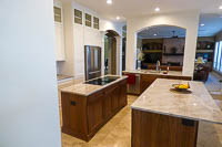 Walnut Custom Kitchen Cabinets in Flower Mound Texas
