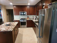 Stained Maple Custom Kitchen Cabinets in Corinth Texas