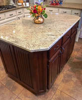 Stained Maple Custom Kitchen Island in Denton Texas