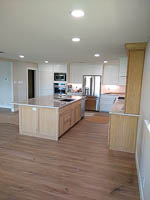 White Paint and White Oak Custom Kitchen Cabinets Lake Kiowa Texas