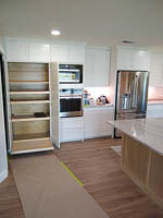 White Paint and White Oak Custom Kitchen Cabinets Lake Kiowa Texas