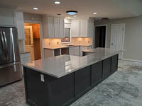 Black and White Painted Custom Kitchen Cabinets in Lake Kiowa Texas