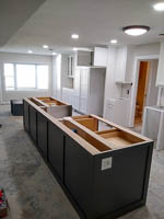 Black and White Painted Custom Kitchen Cabinets in Lake Kiowa Texas