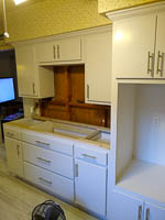 White Painted Custom Kitchen Cabinets in Denton Texas