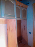 unfinished paint grade custom laundry room cabinets in Decatur Texas