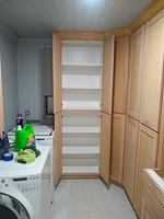 paint grade custom laundry room cabinets in Lake Kiowa Texas