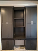 Black Custom Home Office Cabinets in Lantana Texas