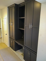 Black Custom Home Office Cabinets in Lantana Texas