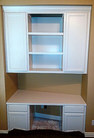 White Oak Custom Home Office Cabinets in Flower Mound Texas