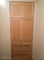 Paint Grade Custom Home Office Cabinets with Inset Doors in Carrolton Texas