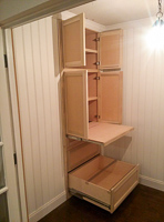 Paint Grade Custom Home Office Cabinets with Inset Doors in Carrolton Texa