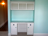White Custom Kids Desk and Shelves in Prosper Texas
