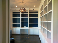 White Custom Home Office Cabinets in Frisco Texas